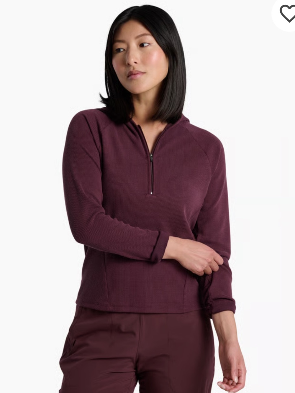 Kuhl Remi 1/2 Zip Thermal Hoody - Raisin/Burgundy | S